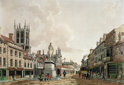 La Place du Marché, Hull, vue vers le nord - Thomas Malton Jnr.