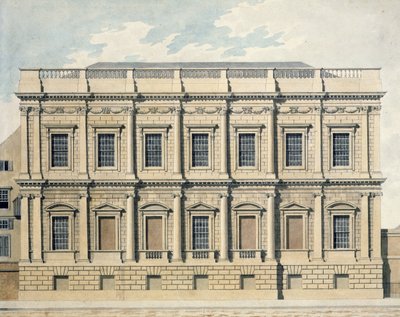Vue de la salle de banquet à Whitehall, Westminster, vers 1790 - Thomas Malton Jnr.