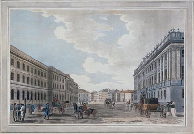 Vue de la rue Millionnaya et du Palais de Marbre à travers le Champ de Mars, 1790 - Thomas Malton the Elder