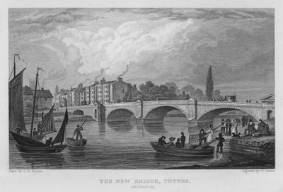 Le Nouveau Pont, Totnes, Devonshire (gravure) - Thomas Mann (after) Baynes