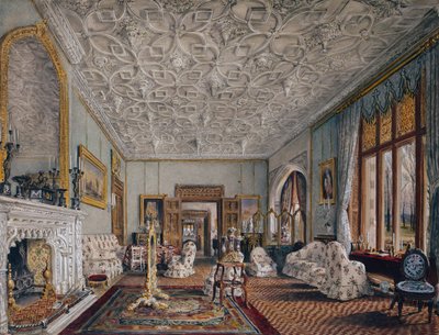 Salon de style gothique, c.1850 - Thomas Mann Baynes