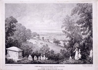 Vue générale de Hampstead, Londres, 1822 - Thomas Mann Baynes