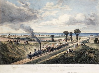 Vue du chemin de fer de Canterbury et Whitstable depuis Church Street, prise le jour de l