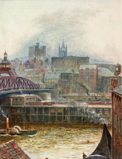 Vue de Newcastle depuis Gateshead - Thomas Marie Madawaska Hemy