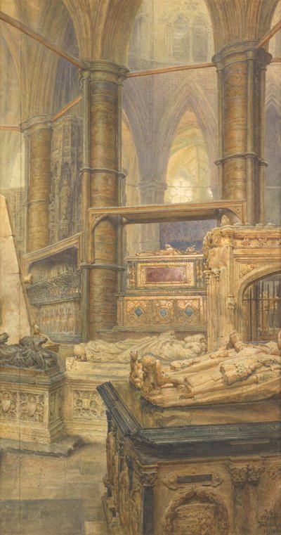 Les tombes de Henri III et de la reine Éléonore, abbaye de Westminster, 1904 - Thomas Matthews Rooke