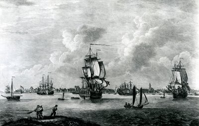 Vue de Charles Town, capitale de la Caroline du Sud en Amérique du Nord, gravée par Pierre Charles Canot - Thomas Mellish