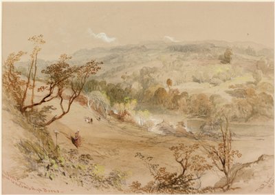 Sur le North Tyne en face de Acomb High Barns - Thomas Miles II Richardson