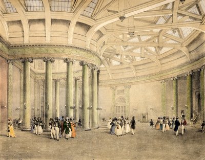 Salle des nouvelles, Central Exchange, vers 1838 - Thomas Miles Richardson