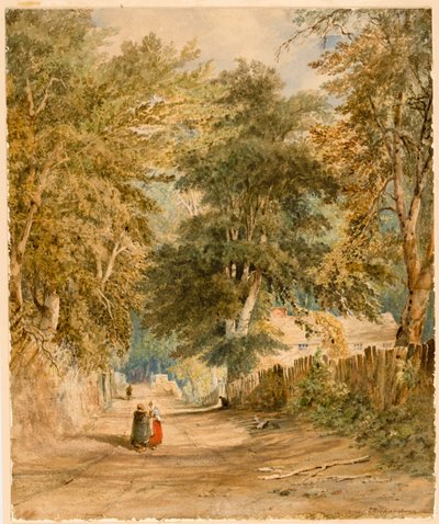 Paysage - Allée avec des figures - Thomas Miles Richardson