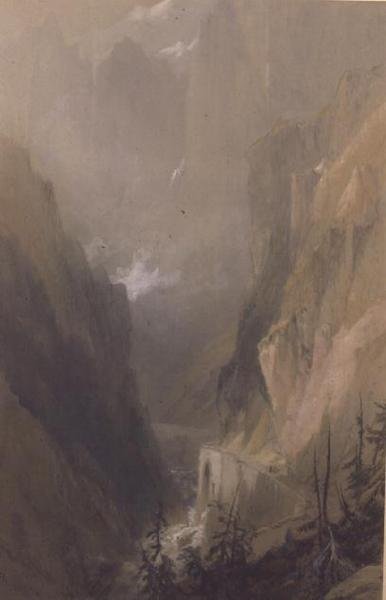 Le Pont du Diable, Saint-Gothard - Thomas Miles Richardson