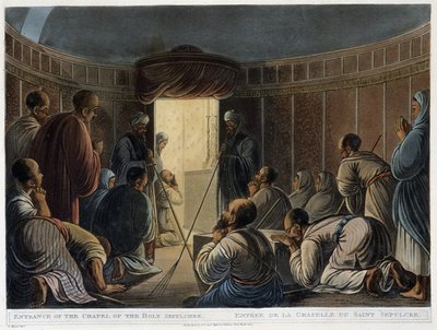Entrée de la chapelle du Saint-Sépulcre. Dans « Vues d