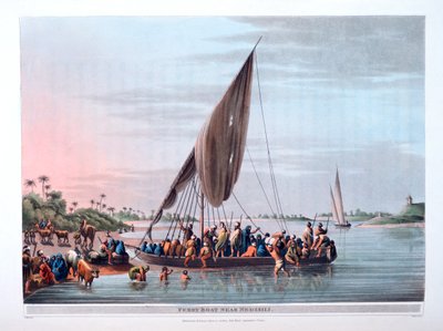 Bateau-ferry près de Nedssili, 1801 - Thomas Milton