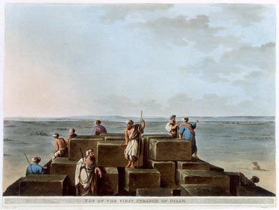 Sommet de la première pyramide de Gizah, Égypte, 1802 - Thomas Milton