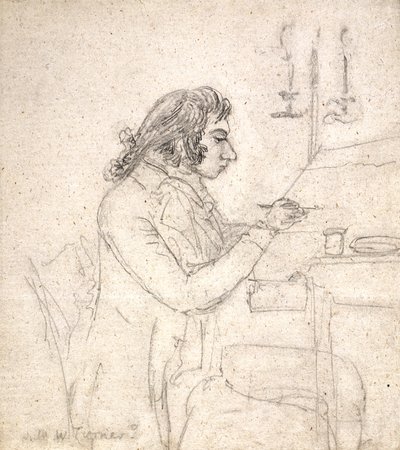 J. M. W. Turner à une table de dessin; Verso : Mme Monro endormie - Thomas Monro