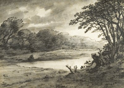 Scène de lac - Thomas Monro