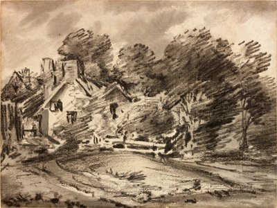Paysage avec cottage - Thomas Monro