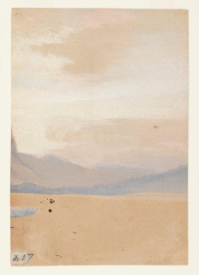 Plaines américaines avec chaîne de montagnes au loin - Thomas Moran
