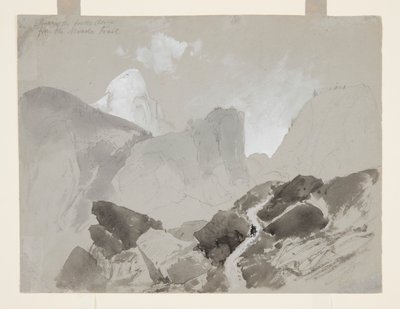 Arrière du Dôme Sud depuis le sentier du Nevada, Yosemite - Thomas Moran