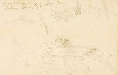 Geyser Beryl sur la rivière Gibbon, parc de Yellowstone - Thomas Moran