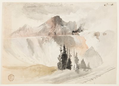 Chama sous le sommet - Thomas Moran