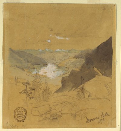Dessin, lac Donner, 1879 - Thomas Moran