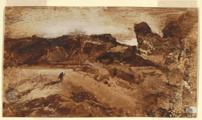 Dessin, Dans le désert, Arizona, 1878 - Thomas Moran