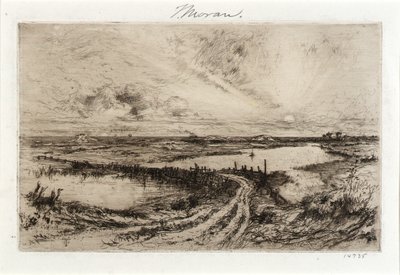 Hook Pond et le vieux pont - Thomas Moran