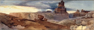Shin-Au-Av-Tu-Weap (Terre de Dieu), Cañon du Colorado. Utah Ter. - Thomas Moran