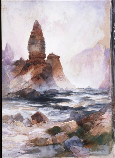 Chutes de la Tour et Rocher de Soufre, Yellowstone - Thomas Moran