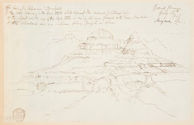 Deux falaises dans le Grand Canyon, Arizona - Thomas Moran