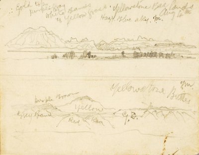 Yellowstone Bad Lands (et) Yellowstone Buttes - Thomas Moran