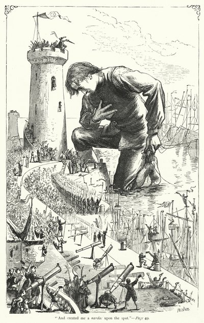 Illustration pour Les Voyages de Gulliver de Jonathan Swift - Thomas Morten