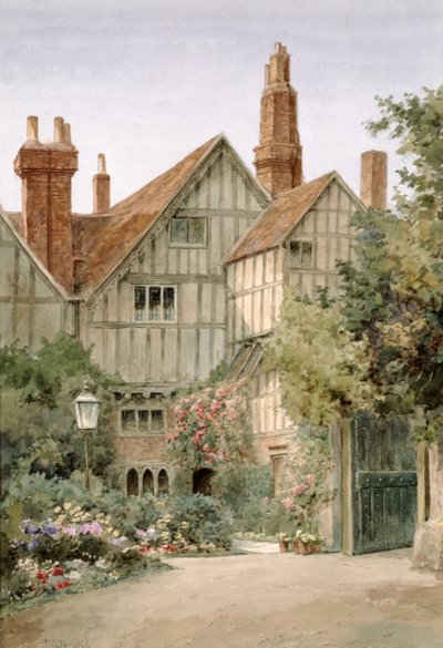 Une vieille maison de maître et jardin - Thomas Nicholson Tyndale