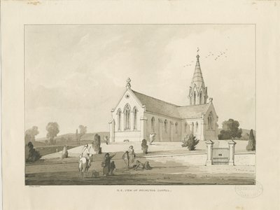Chapelle de Brereton : [Église St. Michael, Brereton] dessin au lavis, 1838 - Thomas Peploe Wood