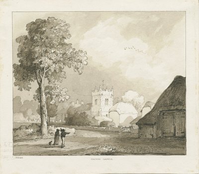 Église de Colton : dessin sépia - Thomas Peploe Wood