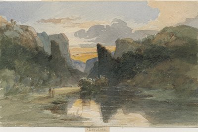 Dovedale - paysage : peinture à l