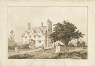 Forton Hall : dessin au lavis, nd [?1838] - Thomas Peploe Wood