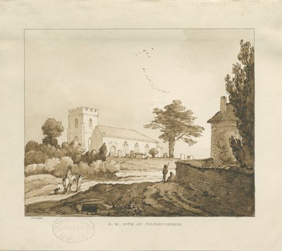 Église de Fulford (dessin sépia) - Thomas Peploe Wood