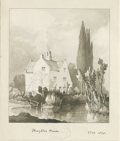 Haughton - Maison : dessin au lavis sépia - Thomas Peploe Wood