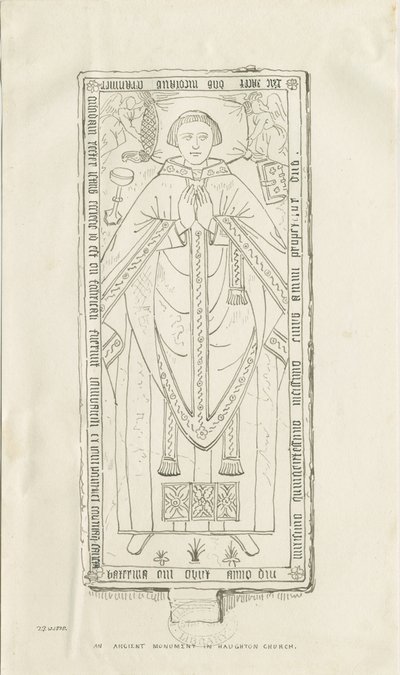Église de Haughton - Monument à Nicholas Graviner - Thomas Peploe Wood