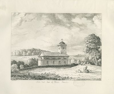 Église de Hints (dessin à la plume) - Thomas Peploe Wood