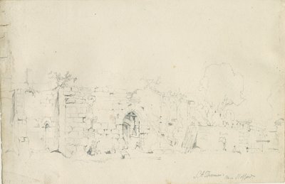 Stafford - Prieuré Saint-Thomas : dessin au crayon, nd [1839] - Thomas Peploe Wood