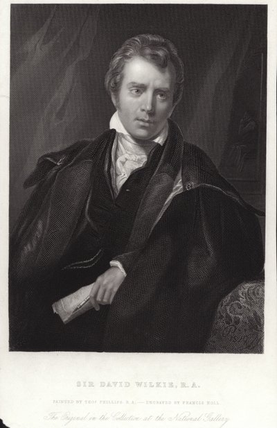 Sir David Wilkie, peintre écossais. Gravure par Francis Holl - Thomas Phillips