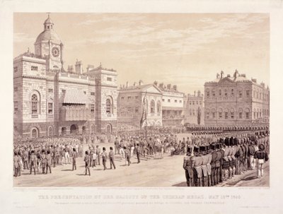 Présentation de la médaille de Crimée par la reine Victoria au colonel Sir Thomas Trowbridge, 18 mai 1855 - Thomas Picken