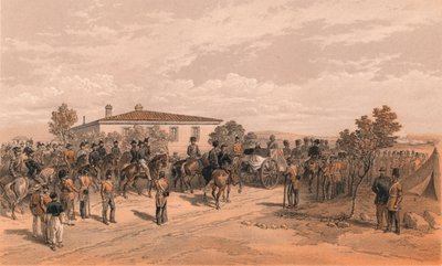 Le cortège funèbre de Lord Raglan quittant le quartier général, 1856 - Thomas Picken