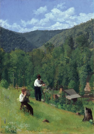 Le fermier et son fils à la moisson, 1879 - Thomas Pollock Anschutz