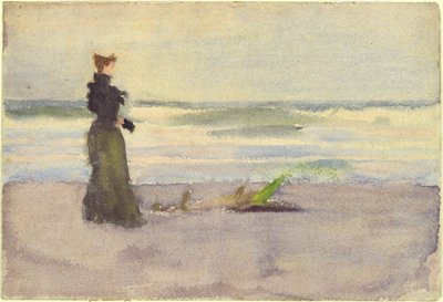 Femme sur la plage - Thomas Pollock Anshutz