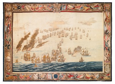Tapisserie historique de la bataille de Solebay, Mortlake, dessins attribués à William van de Velde, vers 1688 - Thomas Poyntz