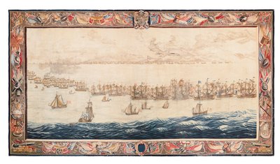 Tapisserie historique de la bataille de Solebay, Mortlake, dessins attribués à William van de Velde, c.1688 - Thomas Poyntz