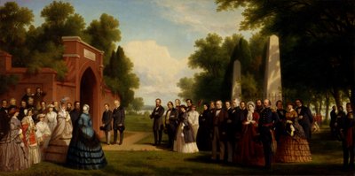 Visite du Prince de Galles, du Président Buchanan et des dignitaires à la tombe de Washington, 1861 - Thomas Pritchard Rossiter